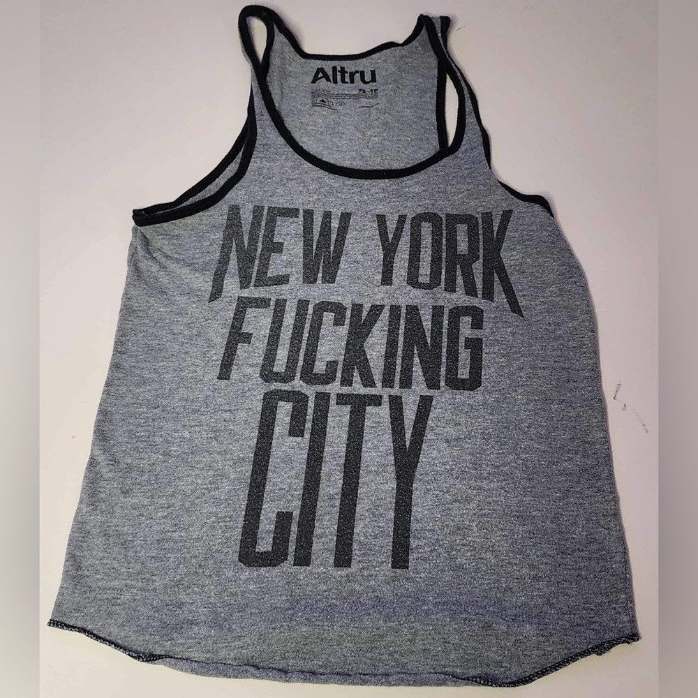 New York F**ing City Gray Tank Top Women’s Sz XS